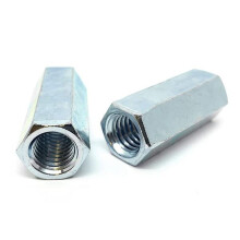 (75 Pieces) 3/8-24 X 1-1/8" Steel Coupling Nuts Zinc