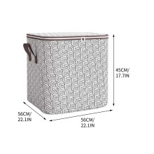 Stackable Storage Bins with Lids, 50-Gallon Collapsible Cube Bins for Clothes, Blankets & Bedding – Compatible with IKEA KALLAX
