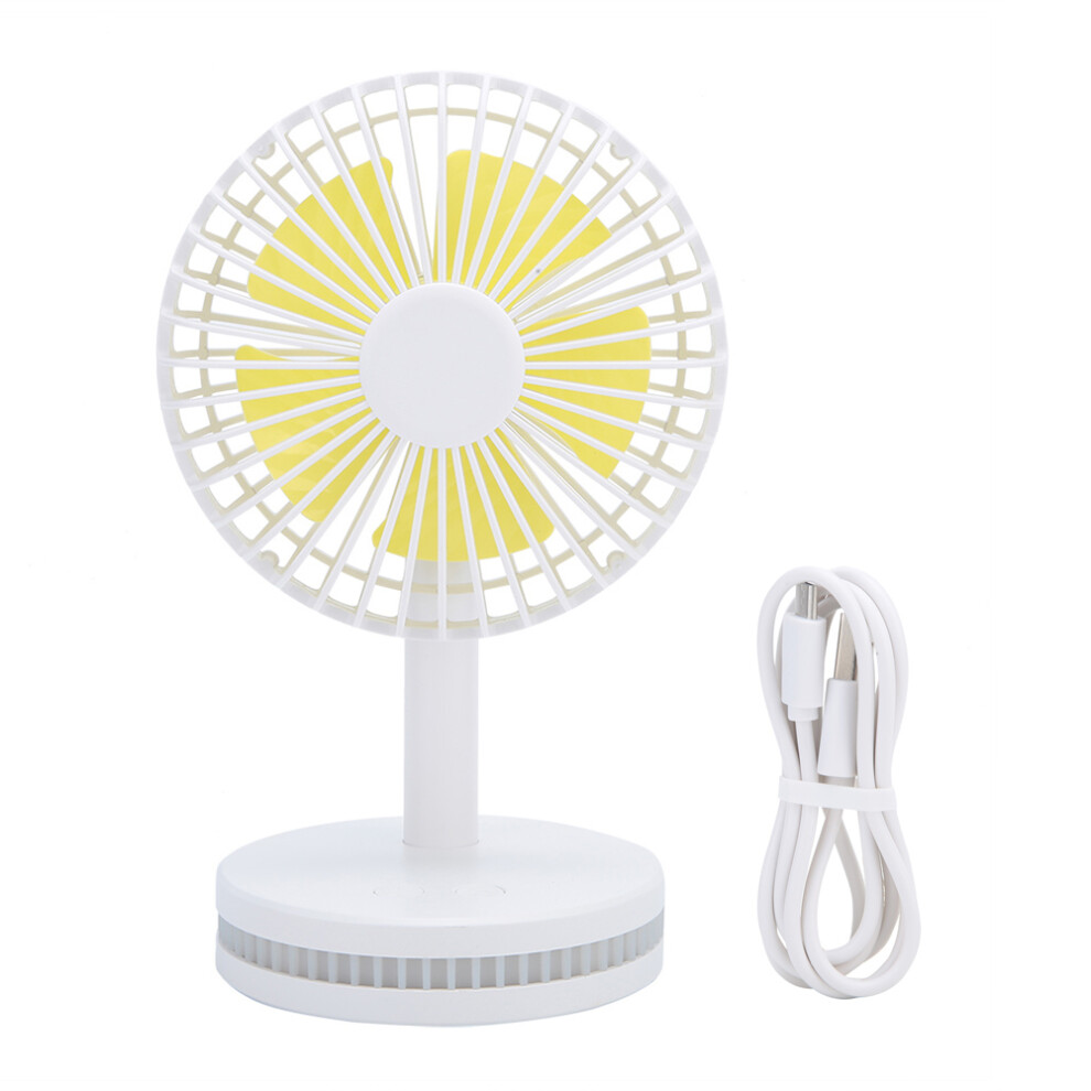 Portable Mini Fan For Home Office, Quiet Operation Fan With Led Bedside Small Light Function, Adjustable Speed Desk Fan, Rechargeable Handheld Fan 9425574643100