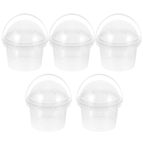 10 Pcs Portable Popcorn Bucket Dome Plastic Keg 2