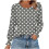Damebluse med langermet stoff og smock 1