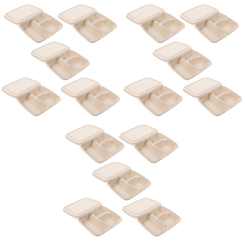 30Pcs Divided Paper Takeout Khaki 1