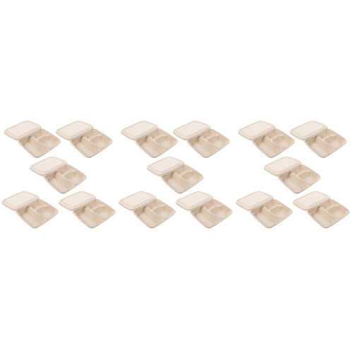 30Pcs Divided Paper Takeout Khaki 2