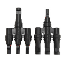 Waterproof T‑Shaped Solar PV Connector 1‑3, High Current Capacity, IP67, UV‑Resistant, Easy Parallel/Series Installation