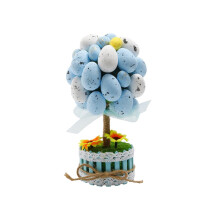 Árbol de Pascua en Maceta Decorativo – Maceta con Huevos Imitados, Adorno de Escritorio/Jardín, Decoración Festiva de Primavera, Lindo Regalo de