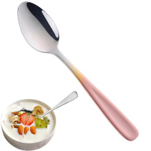 Premium Stainless Steel Dessert Spoons & Teaspoons, 5.5", Mirror Finish, Dishwasher Safe