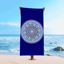 Mandala Flower Beach Towel Premium Fine Fiber 30x60 in