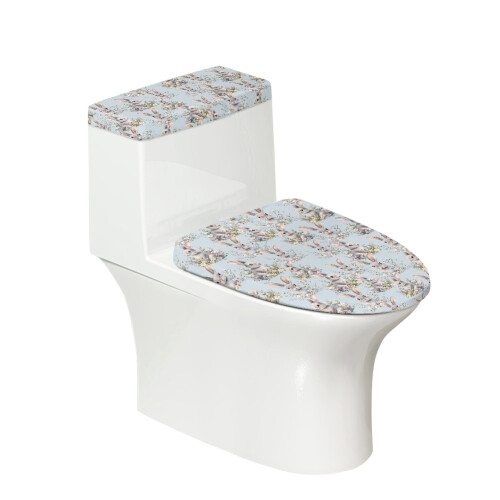Bunny Garden WC-Deckelbezüge Set mit universellem elastischem Rand