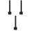 3Pièces Outils Perforation Cuir Robuste Noir Manche 3