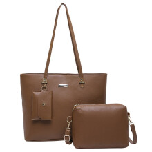 Stilvolles 3-teiliges Damen-Handtaschen-Set aus PU-Leder: Umhängetasche, Geldbörse und Schultertasche – ideal für Büro und Beruf. Großes