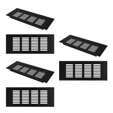 6Pcs Black Aluminum Alloy Vent Cover for Furniture Cabinet Ventilation
