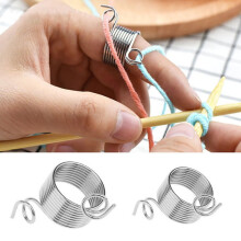 10Pcs Norwegian Knitting Thimble Made of Stainless Steel Silver for Comfortable Yarn Control