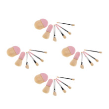 4Sets Roze Make-Up Kwasten Set Mini Voor Met Soft Borstels