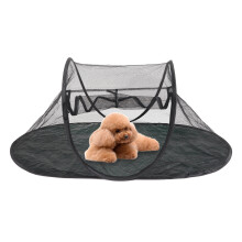Portable Breathable Foldable Pet Enclosure Tent – 40x32x12 in, Mesh, Sturdy Wire, Easy Fold & Travel Storage