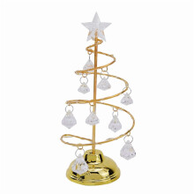 Lámpara de árbol de Navidad de cristal, lámpara colgante decorativa LED de cristal con forma de árbol de Navidad para decoración del hogar y el