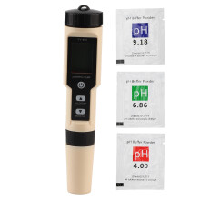 PH-meetinstrument 4-in-1 watertester met hoge nauwkeurigheid en automatische uitschakeling, LCD-display voor zwembaden, spa's en