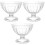 3Pièces Bols À Dessert Transparent Multi-Usages Pied 4