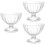 3Pièces Bols À Dessert Transparent Multi-Usages Pied 7