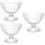3Pièces Bols À Dessert Transparent Multi-Usages Pied 8