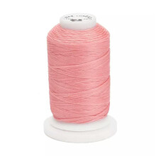 Waxed polyester cord 1mm flat 76 yards pink