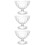 3Pièces Bols À Dessert Transparent Multi-Usages Pied 9