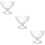 3Pièces Bols À Dessert Transparent Multi-Usages Pied 10