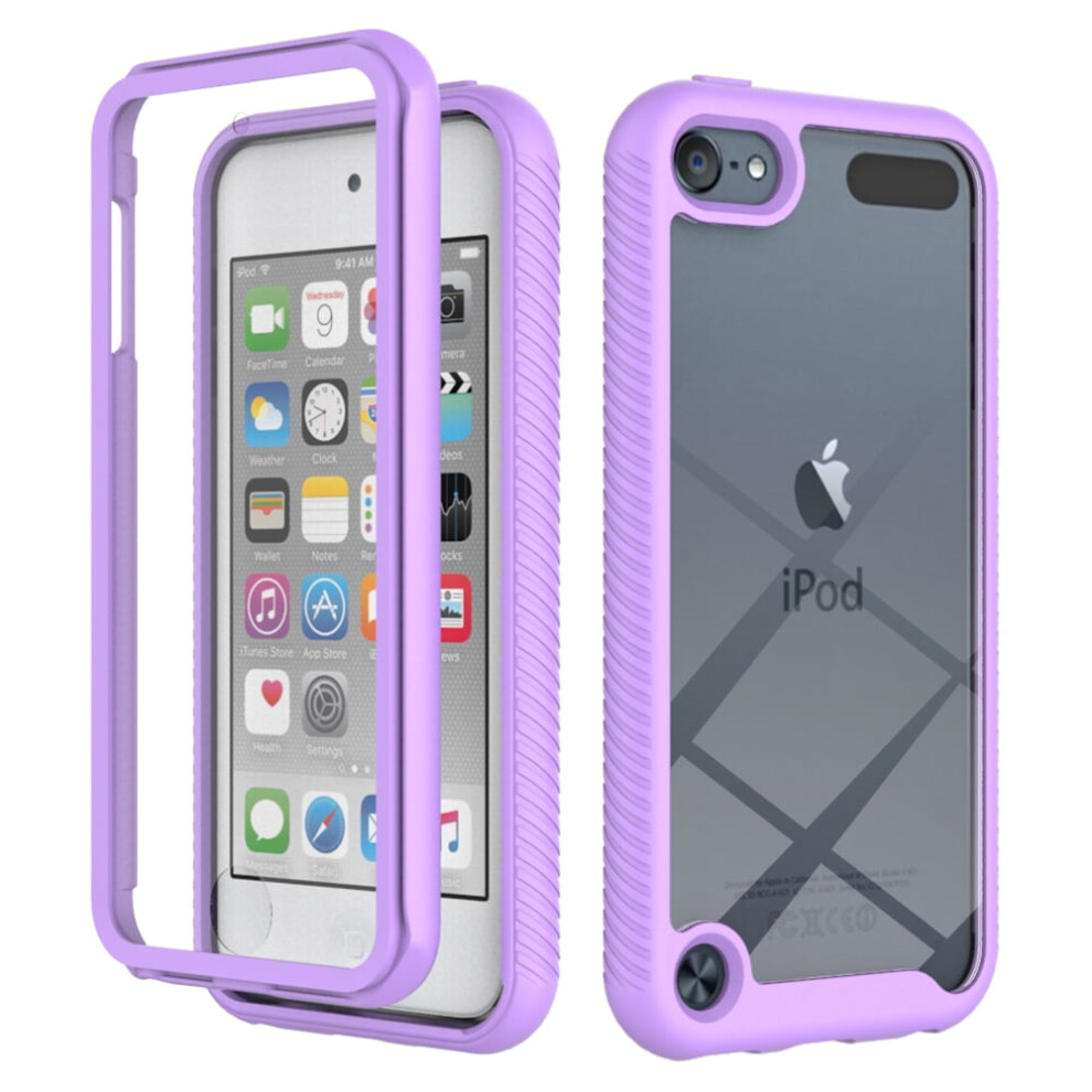 Rugged Ipod Touch 7Th/6Th/5Th Gen Case With Built-In Screen Protector Â Compatible With Apple Ipod Touch 7Th/6Th/5Th Gen Purple 9097180821083