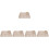 5Sets Beige Straw Portion Control Plates Unbreakable Kids Tray 4