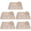 5Sets Beige Straw Portion Control Plates Unbreakable Kids Tray 5