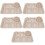 5Sets Beige Straw Portion Control Plates Unbreakable Kids Tray 6