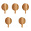 5Pcs Multi-Use Wooden Pizza Paddle Board Light Brown for Home 4