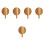 5Pcs Multi-Use Wooden Pizza Paddle Board Light Brown for Home 5