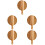 5Pcs Multi-Use Wooden Pizza Paddle Board Light Brown for Home 7