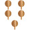 5Pcs Multi-Use Wooden Pizza Paddle Board Light Brown for Home 8