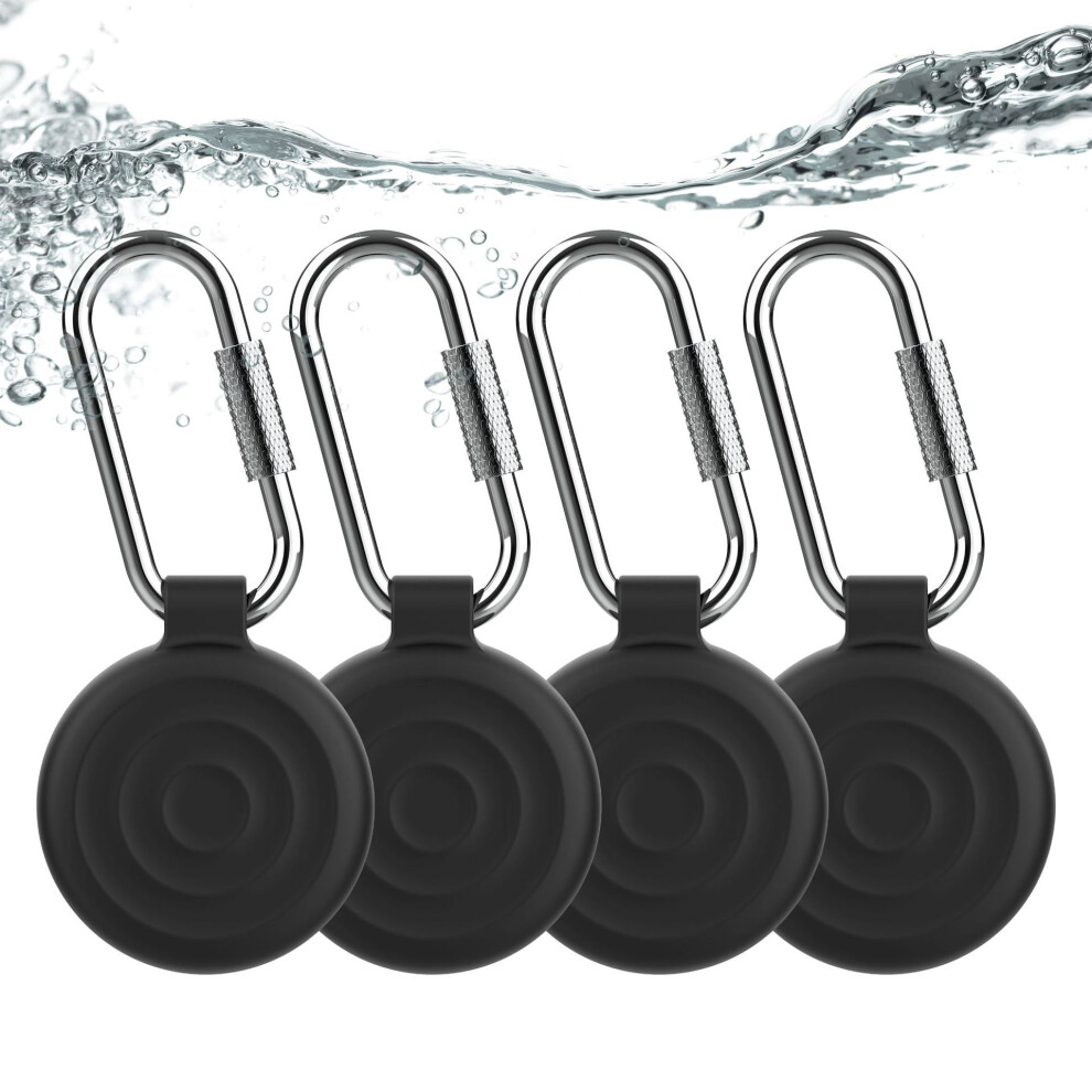 4-Pack Waterproof Silicone Airtag Keychain Holder, Full-Body Protection, Anti-Lost, Compatible With Apple Airtag 9401284734307