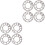 8Pcs Silver Wheel Spacer Shims for Car Wheels 4&5 Stud Universal Use 3