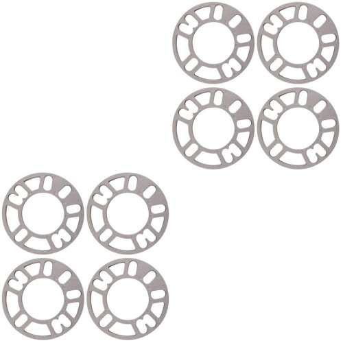 8Pcs Silver Wheel Spacer Shims for Car Wheels 4&5 Stud Universal Use 2