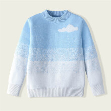 Children's Blue Ombre Cloud Knit Cotton Sweater 3 Years