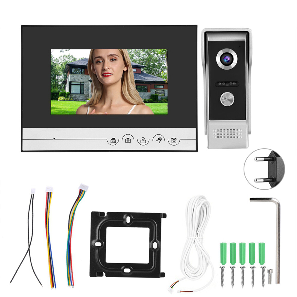 Handsfree Intercom With7inch Lcd Monitor And Ir Night Vision Camera For Wired Video Intercom Systems Rainproof Anti Vandal Electric Unlocking Multi 9448483174589