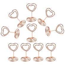 HOMEMAXS Rose Metal Picture Holder Clips, Compact Lightweight Photo Display, Decorative Office and Home Accessories
