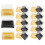 600Pcs Black Pet Square Moon Cake Boxes Food Storage Cases Lightweight 5
