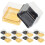 600Pcs Black Pet Square Moon Cake Boxes Food Storage Cases Lightweight 6