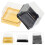 600Pcs Black Pet Square Moon Cake Boxes Food Storage Cases Lightweight 8