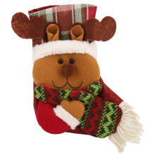 Hanging Gift Bag Essential Holiday Element Christmas Stocking Joyful Holiday Spirit With Roomy Interior Festive Reindeer Design Quality Craftsmanship