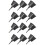 100Pcs Plastic Black Fertilizer Holders for Orchids and Small Plants 5