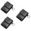 3Pcs Storage Pouches Black Portable Scratch Proof 6