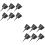 100Pcs Plastic Black Fertilizer Holders for Orchids and Small Plants 6