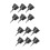 100Pcs Plastic Black Fertilizer Holders for Orchids and Small Plants 7