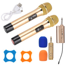 UHF håndholdt trådløs mikrofon dynamisk stemmeoptagelse genopladelig modtager plug and play lang rækkevidde anti-jamming professionel lydkvalitet