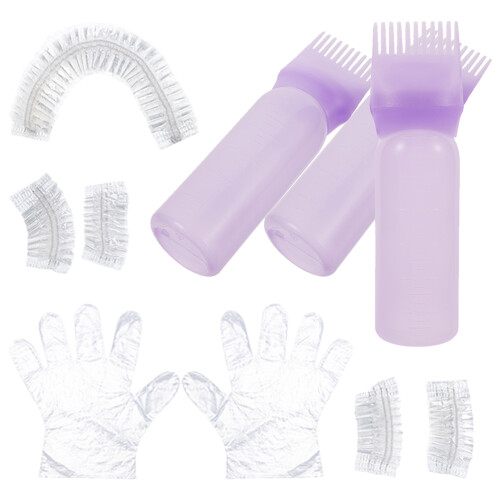 5Sets Professionele Haarkleurtools Paars Plastic Voor Styling 1